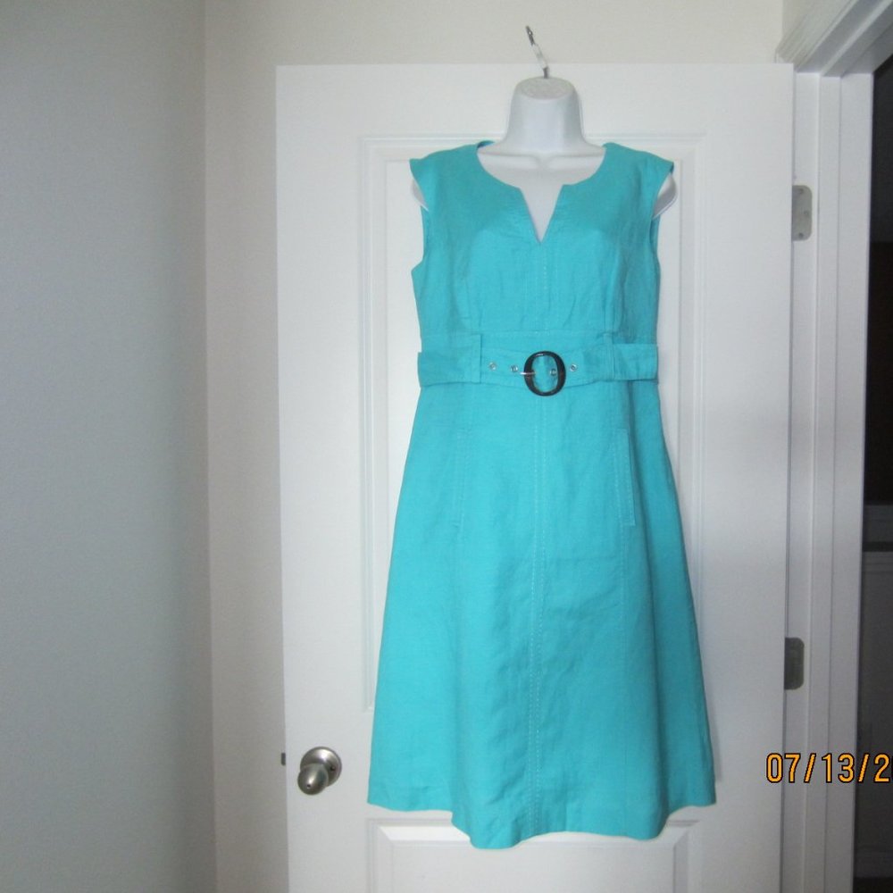 Womens EMMA JAMES Fullylined Linen Blend Belted